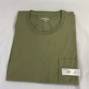 Neu Goodthreads T-Shirt kurzärmelig Rundhalsausschnitt Tasche erdgrün Herren groß - Bild 1 von 8