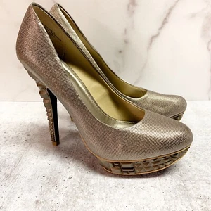 Rachel Rachel Roy Kalyssa Women US 9.5  Bronze Platform Heel - Picture 1 of 9