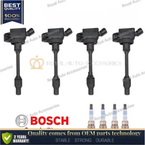OEM Ignition Coil & Bosch Iridium Spark Plug For Lexus UX200 Toyota Camry Set - Picture 1 of 24