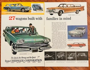 1960 Chrysler Station Wagons 2 Page Print Ad Valiant Dodge Dart De Soto Imperial - Picture 1 of 4