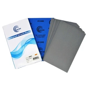 AquaMaxx Wet/Dry Sandpaper Finishing Sheets 9"x 5" - 1200 GRIT (50-Sheet) - Picture 1 of 8