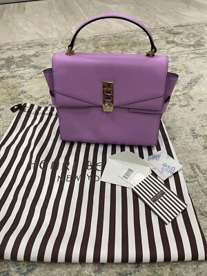 New Henri Bendel The Uptown Top Handle Satchel Med Purple - Image 1 of 4