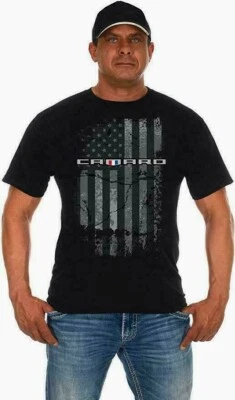 CAMARO T-SHIRT BLACK AMERICAN FLAG/CAMARO S-XL24.99+2XL FS NEW - Image 1 of 3