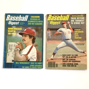 Vintage Philadelphia Phillies Baseball Digest Larry Bowa 1976 Steve Carlton 1977 - Picture 1 of 12