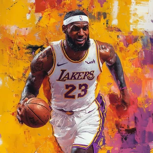 LeBron James Art ⚡ Exclusive Giclée Print 🖊️ Limited + COA v15 - Picture 1 of 11