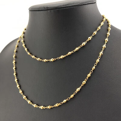 ⭐ Leonardo Halskette Collier Anhänger Strass Stein Band Kette Perle Gold 166 ⭐ - Bild 1 von 3