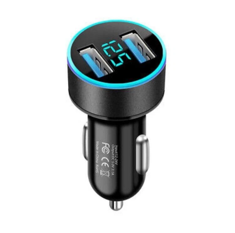 QC Zigarettenanzünder 2 USB Ladegerät KFZ LKW Auto Handy Ladeadapter Handy - Bild 1 von 4