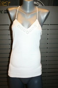 Mavi Donna T-Shirt 16848 5220 SCP WHT Altbianco Nuovo Vintage Anni 2000 Taglia S - Picture 1 of 5