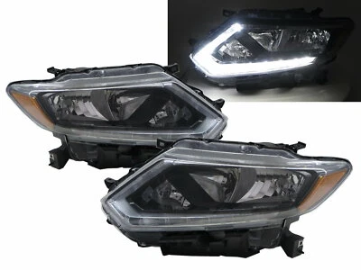 X-TRAIL MK3 2013-2016 SUV 5D LED BAR W/ Motor Headlight Black for NISSAN LHD - Image 1 of 4
