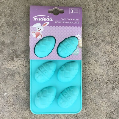 Trudeau Silicone Chocolate Easter Eggs Molds 3 Pack Blue - Image 1 of 3