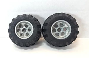 LEGO TECHNIC BALLOON TIRES 56 x 30R GRAY RACING WHEELS 36.8mm D. x 26mm SET OF 2 - Picture 1 of 1
