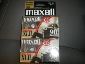 Nuevo Maxell High Bias XLII 90 Tipo 2 II Audio Cassette Cinta Paquete de 2 Sellados (067) - Imagen 1 de 3
