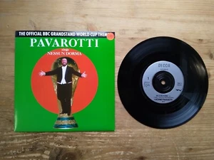 Pavarotti Nessun Dorma 1990 Football World Cup EX 7" Single Vinyl Record PAVO3 - Picture 1 of 2