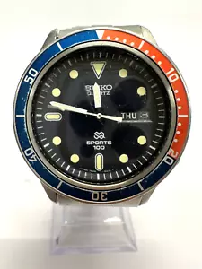 SEIKO SQ SPORTS 100m Men's Watch Pepsi Bezel 7546-6049 RUNS GREAT - Picture 1 of 8