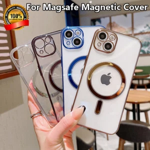 Pour IPhone 15 14 13 12 Pro Max 7+ 8 SE Mag safe Magnétique Housse Coque en TPU - Photo 1 sur 22