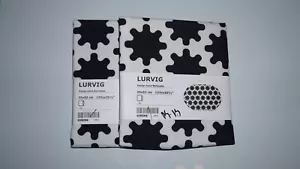 (2 Set) IKEA Lurvig Pet Bed Cover for Cat Dog | Black & White 13 3/4" x 20.5" - Picture 1 of 2