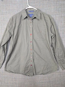 Mountain Lake Womens Shirt Long Sleeve Medium Olive Green Wrinkle Resistant - Picture 1 of 10
