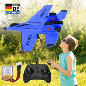 LED RC Flugzeug 2.4GHz Ferngesteuertes Flugzeug Spielzeug für Kinder Erwachsene - Bild 1 von 18