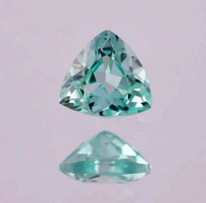 1.95 Ct Natural Green Ceylon Sapphire Trillion Loose Gemstone Certified 7x7 MM - Picture 1 of 5