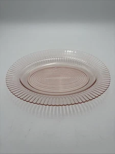 Vintage rosa Macbeth Evans Blütenblatt Sweatheart ovale Platte Vertiefung 13" EUC - Bild 1 von 6