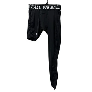 We Ball Sports One Leg Compression Black Pants Athletic Size Medium Base Layer - Picture 1 of 5