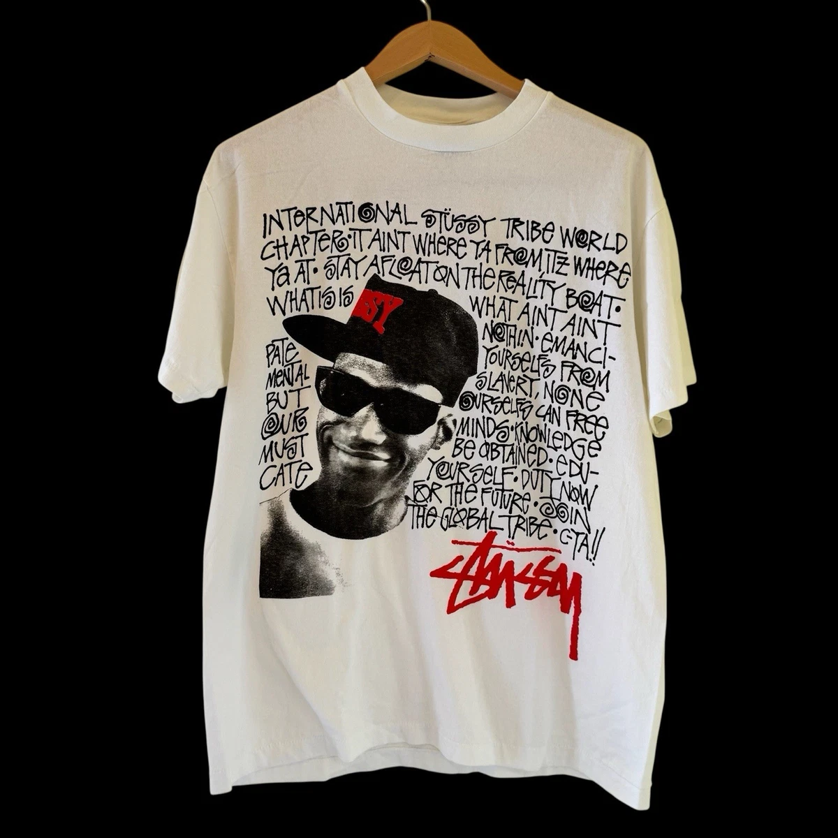 Vintage STUSSY Mike Miller 80s Shirt Single Stitched Modern Large