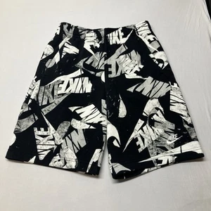 Nike Men's Sportswear Sport Essentials AOP Logo Black White Shorts Mens Size XS - Picture 1 of 11