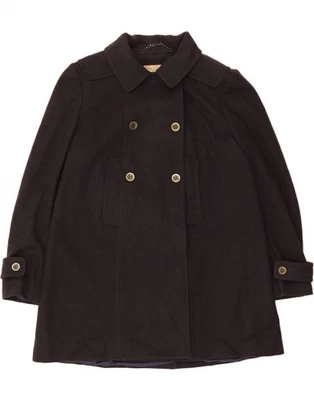 Abrigo Mujer WHISTLES Doble Pecho Reino Unido 14 Grande Lana Negra BT01 Foto 1 de 3