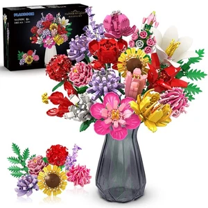 Flower Bouquet Building Set, 1464 PCS Botanical Collection Building Block Toy... - Picture 1 of 7