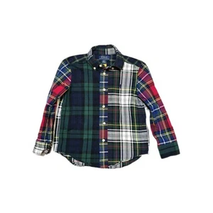 Polo Ralph Lauren Boys Button Up Shirt Long Sleeve 4 T Plaid  Holiday - Picture 1 of 3