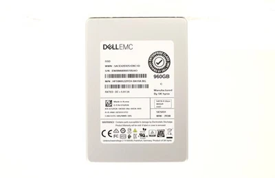 Dell EMC 960GB 2.5" 6Gb/s Mix-Use TLC SATA Solid State Drive P/N: 07GR2K Tested - Image 1 of 2
