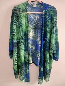 Catherines Top Womens 3X Casual Swimsuit Cover Cardigan - Picture 1 of 5