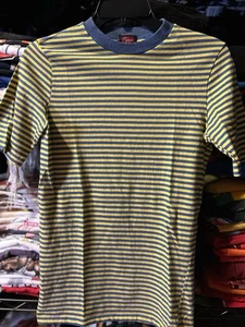 Vintage 70er Ringtex gelb blau gestreift T-Shirt Größe Small 60s Vintage Preppy - Bild 1 von 6