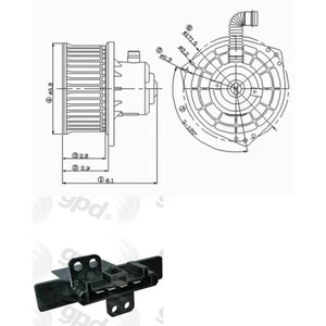 KIT-201009-44 GPD Soplador Motor para Nissan Sentra Xterra Frontier 2000-2004 - Imagen 1 de 3