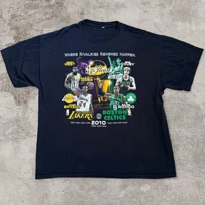 LA Lakers vs Boston Celtics NBA Finals 2008 shirt Size L/XL Kobe & Garnett - Picture 1 of 6