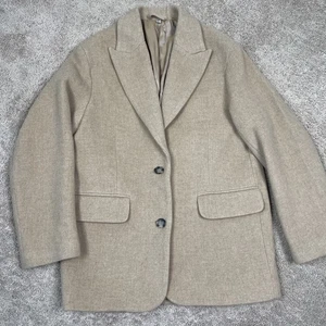 & Other Stories Stockholm Atelier Blazer Mujer 2 Beige Manteca Lana Abrigo Italia - Imagen 1 de 9