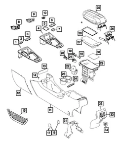 Genuine Mopar Console Armrest 1WZ791VHAD - Foto 1 di 4