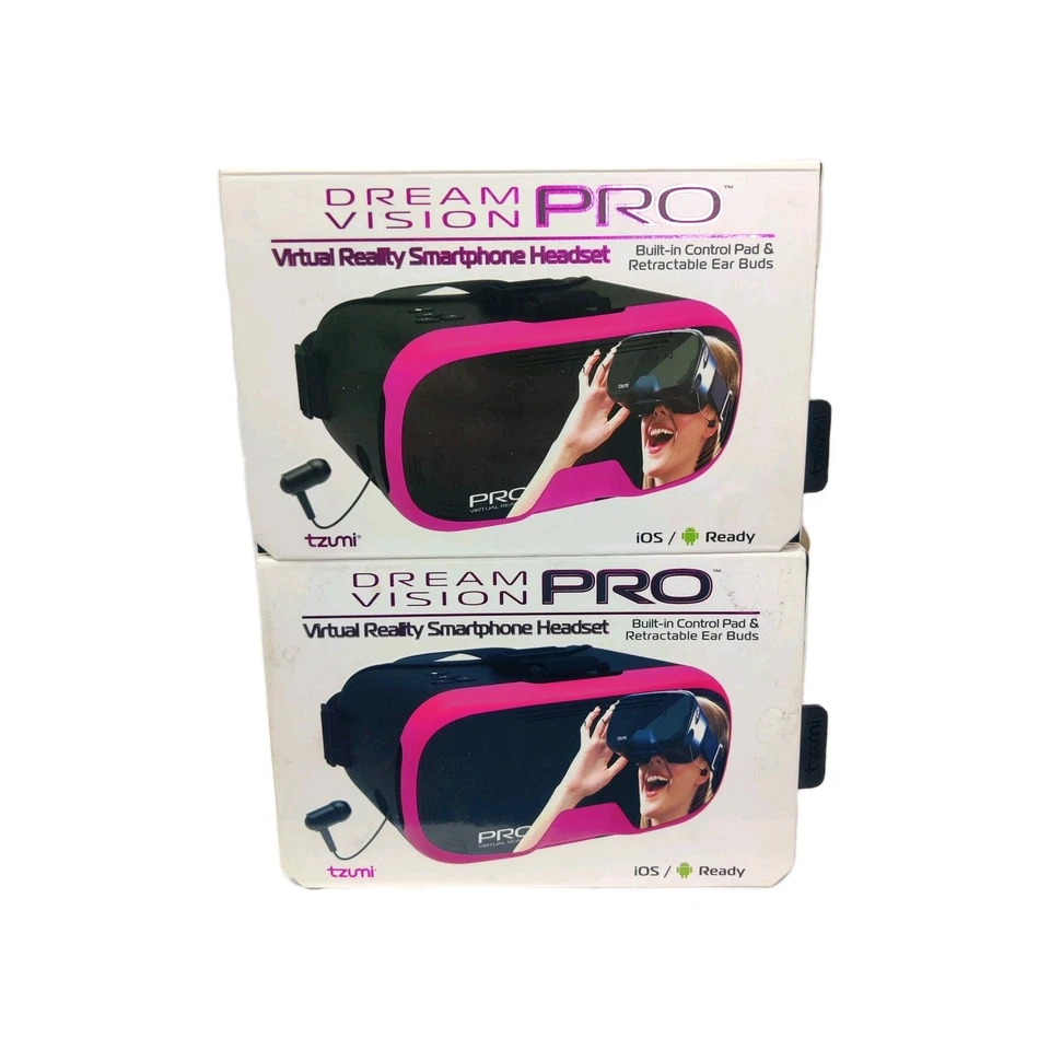 Tzumi Dream Vision Pro Virtual Reality Headset iPhone Gallaxy Compatible