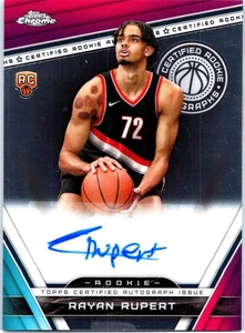 2023-24 Topps Chrome Rayan Rupert #CRA-RR Certified Rookie (AU) Trail Blazers - Picture 1 of 2