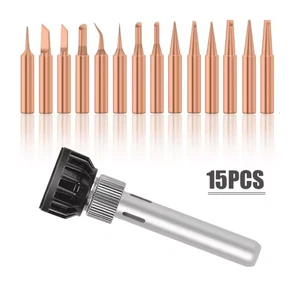 15pc Soldering Iron Tip Set For Hakko Rework 937 907 933 Solder Station 900M - Picture 1 of 9