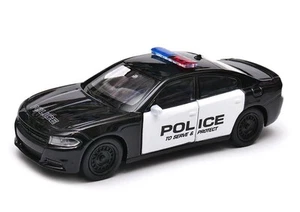 2016 Dodge Charger Pursuit Police Car Model Black Diecast 1:34-1:39 Scale Welly - Picture 1 of 6