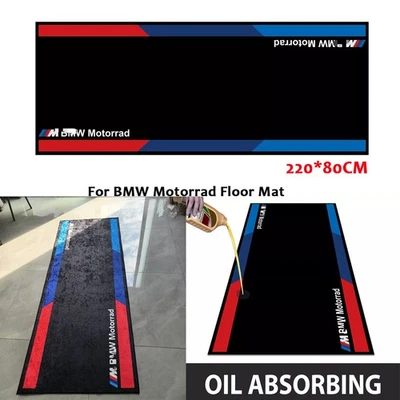 220 X 80cm Mat For BMW Motorrad Floor Mat Carpet Motorcycle Garage Floor Pit Mat - Image 1 of 4