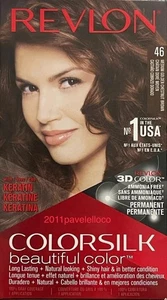 REVLON COLORSILK WITH KERATIN #46 MEDIUM GOLDEN CHESTNUT BROWN - PACK OF 3 - Picture 1 of 1