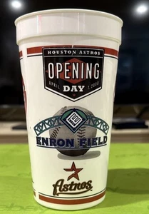 HOUSTON ASTROS ENRON FIELD OPENING DAY vs. Phillies April 7, 2000 PLASTIC CUP - Picture 1 of 5