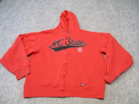 NC State Wolfpack Jacket Womens Large Red Hooded J America Basketball Cover