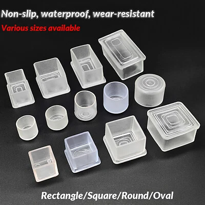 Gummi Stuhlbeinkappen Stuhlbein Füße Pads Bodenschutz Eckig/Rechzeckig/Rund/Oval - Bild 1 von 4