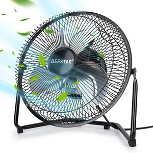 Floor Fan 3 Speed Portable Metal Fan Fan Quiet for Home High Velocity Floor Fan - Picture 1 of 7