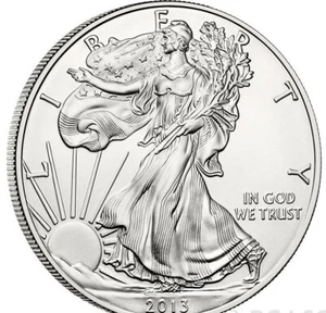 1 Ounce 999 Fine Silver 2013 American Eagle Walking Liberty Bullion Coin New - Picture 1 of 2
