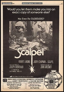SCALPEL también conocido como FACE FALSA__Original 1979 Anuncio comercial promoción/póster__JUDICIAL CHAPMAN - Imagen 1 de 1