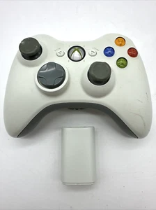 Genuine OEM White Microsoft Xbox 360 Wireless Controller UNTESTED - Imagen 1 de 7